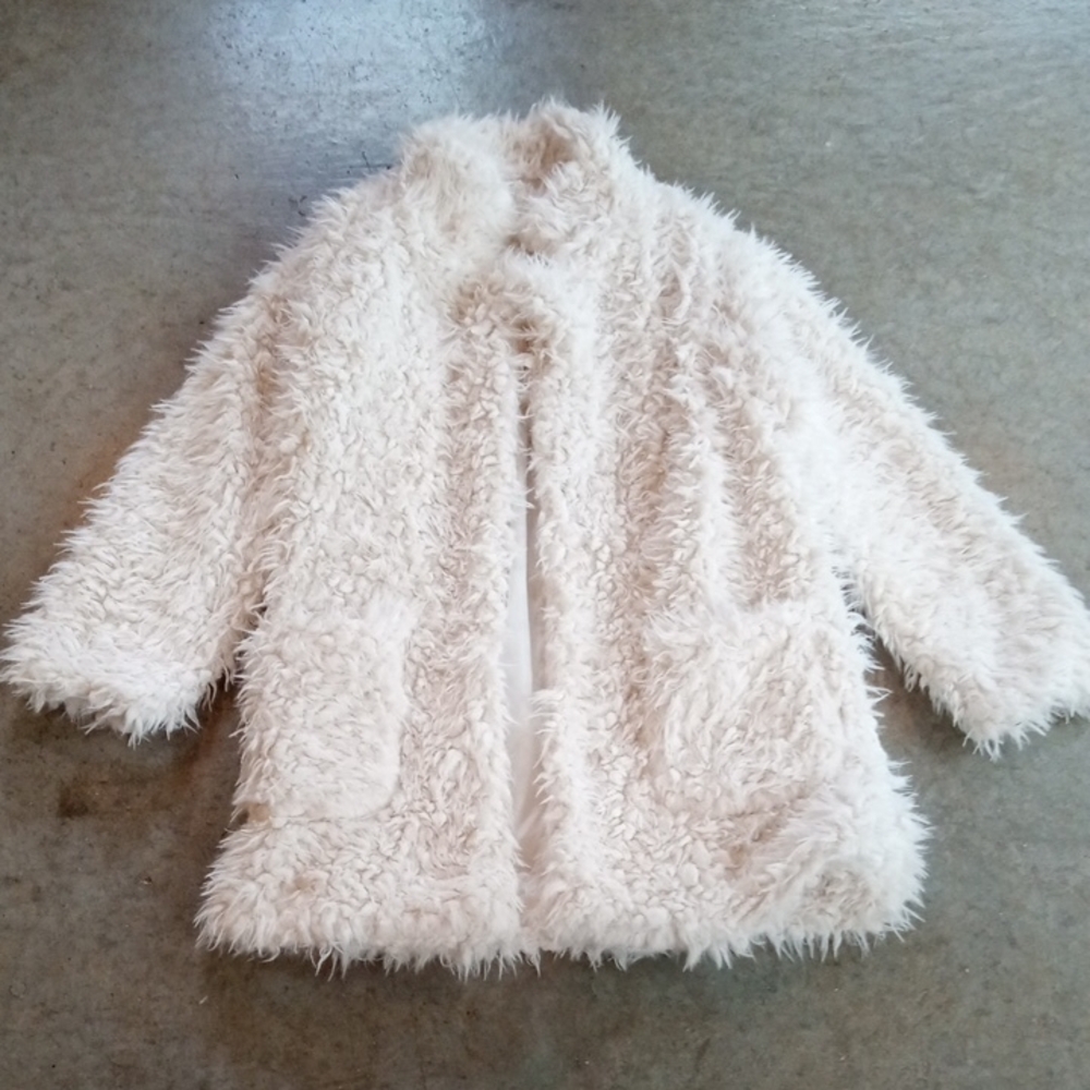EUC Sadie and Sage Faux Fur Open Front Women's Top Small